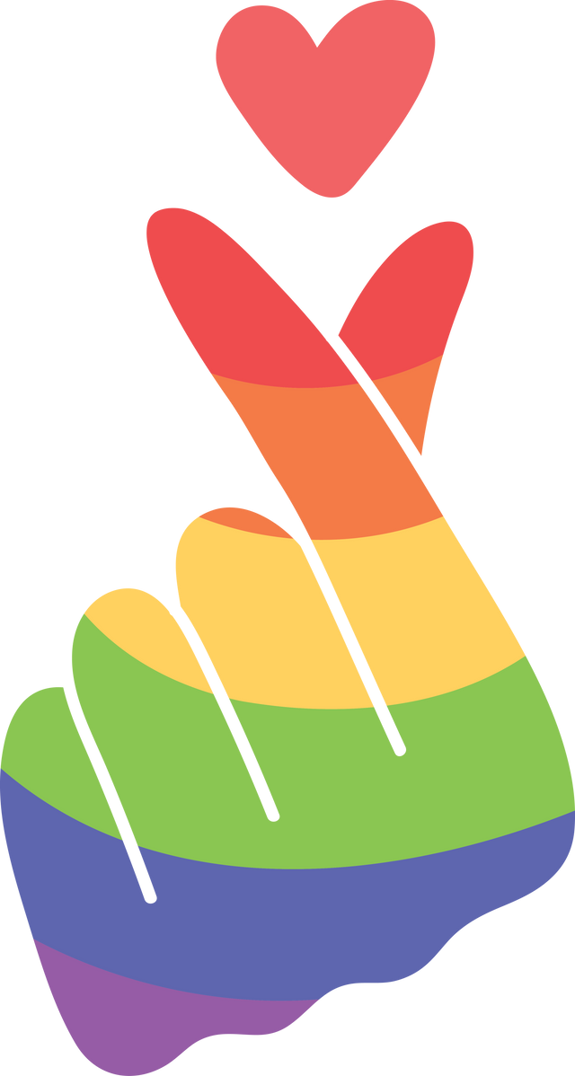 Rainbow Heart Finger